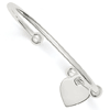 Sterling Silver Heart Bangle Bracelet