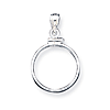 Sterling Silver Plain Dime Coin Bezel Pendant