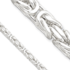 7.5mm Square Byzantine Chain - Sterling Silver