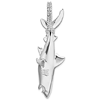 Sterling Silver 3-D Hanging Shark Pendant