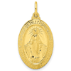 Gold-plated Sterling Silver Oval Miraculous Medal 1in