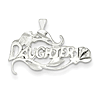 1/2in Daughter Charm - Sterling Silver