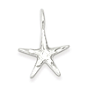 Sterling Silver 5/8in Starfish Charm with Satin Finish