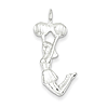 15/16in Cheerleader Charm - Sterling Silver