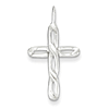 Sterling Silver Cross Pendant with Cut-out Design 7/8in