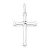 Sterling Silver Wrapped Cross Pendant 1in