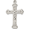 Sterling Silver 1in Budded Crucifix