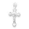 Sterling Silver Diamond-cut Polished Crucifix Pendant 3/4in