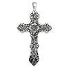 Sterling Silver 2in Jumbo Ornate Cross