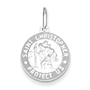  Sterling Silver 9/16in Round St. Christopher Charm