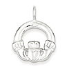 3/4in Claddagh Charm - Sterling Silver