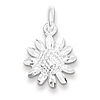 1/2in Floral Charm - Sterling Silver