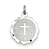 Sterling Silver 9/16in Baptism Disc Charm