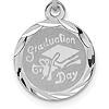 Sterling Silver 7/16in Engravable Graduation Day Charm