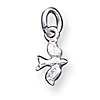 Sterling Silver 3/8in Bird Charm