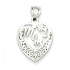 5/8in #1 Mom Charm - Sterling Silver