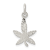 Sterling Silver Leaf Charm 1/2in