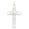 Sterling Silver 1 1/2in INRI Crucifix with Satin Finish