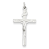 Sterling Silver 1 1/4in Polished INRI Crucifix Pendant