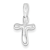 9/16in Tiny Freeform Cross Charm - Sterling Silver