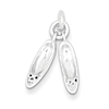 Sterling Silver 3-D Ballet Slippers Charm