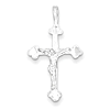 Sterling Silver 1in Budded Crucifix Pendant