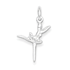 Sterling Silver 5/8in Third Arabesque Ballerina Charm