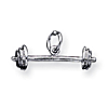 Sterling Silver Barbell Charm