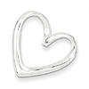 Sterling Silver Heart Slide 3/4in