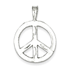 3/4in Sterling Silver Peace Symbol Charm