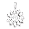 Sterling Silver Sunflower Pendant 3/4in