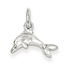 Sterling Silver 1/4in Dolphin Charm