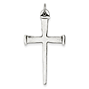 Sterling Silver 1 1/2in Nail Cross with Satin Finish