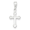Sterling Silver 11/16in Flat Budded Cross Charm