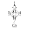 Sterling Silver 1in Polished Celtic Cross