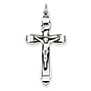 Sterling Silver 1 1/8in INRI Antiqued Crucifix