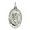 Sterling Silver 15/16in Engravable St. Christopher Medal