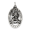 1 1/8in St. Christopher Medal Sterling Silver