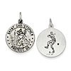 Sterling Silver 18mm St. Christopher Baseball Medal