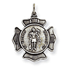 Sterling Silver 15/16in Engravable St. Florian Badge Medal