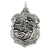 Sterling Silver 15/16in St. Michael Badge Medal