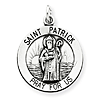 St. Patrick Medal 5/8in - Sterling Silver