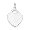 Sterling Silver 3/4in Engravable Heart Charm