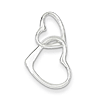 1/2in Double Heart Pendant - Sterling Silver