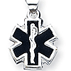 Enameled Medical Charm 1/2in - Sterling Silver