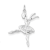 Sterling Silver 15/16in Ballerina Charm