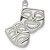 11/16in Sterling Silver Comedy Tragedy Charm