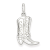 Sterling Silver 5/8in Cowboy Boot Charm
