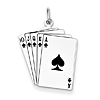 Sterling Silver Playing Cards Charm