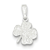 Sterling Silver Four Leaf Clover Charm 1/2in
